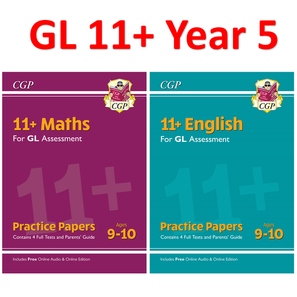 11 Plus Year 5 GL Maths and English Practice Papers with Answer CGP