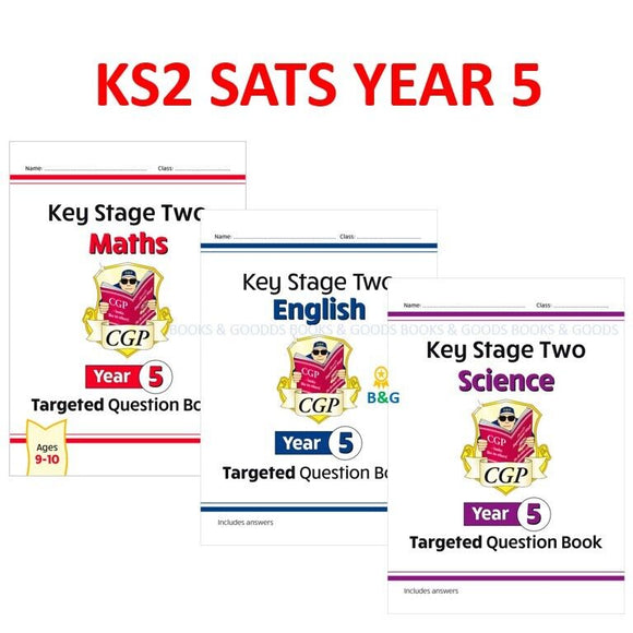 New KS2 SATS Year 5 Maths English Science Targeted Question Book with Answer CGP