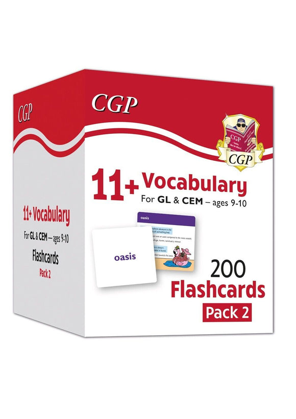 11+ Plus Year 5 GL CEM English Vocabulary Flashcards Ages 9-10 Pack 2 Cgp 2023