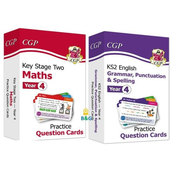 KS2 Year 4 English Grammar Punctuation & Spelling Maths Practice Question Cards