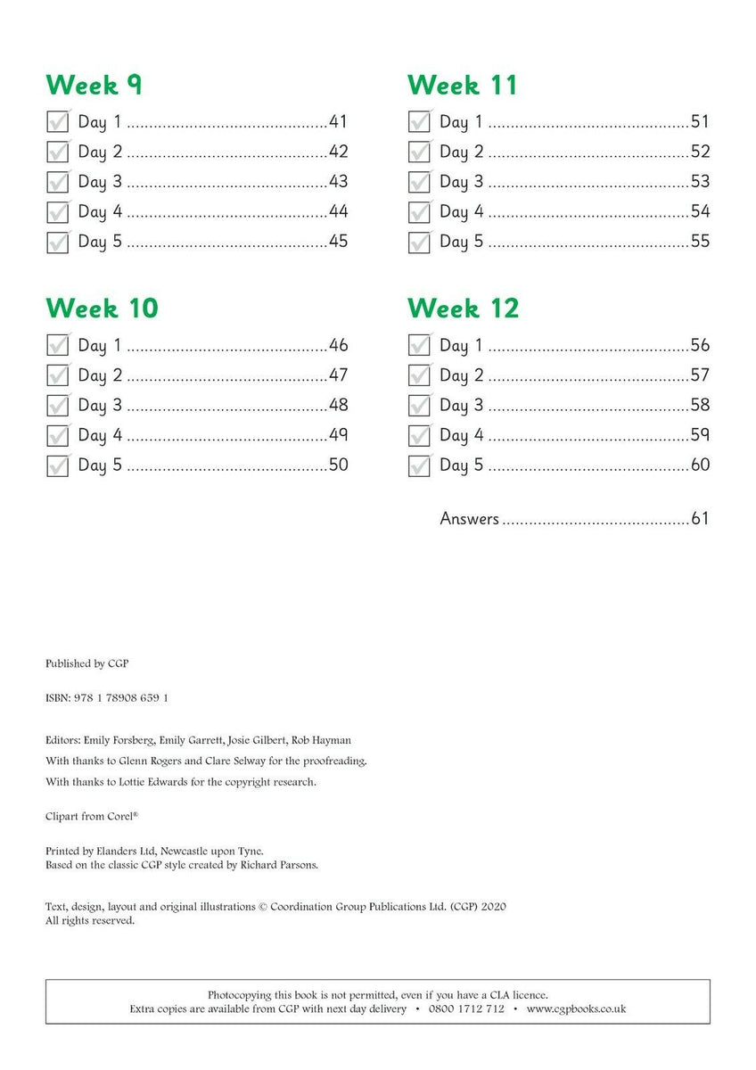 KS2 Maths Year 6 Daily Practice Book - Spring Term with Answer CGP ...