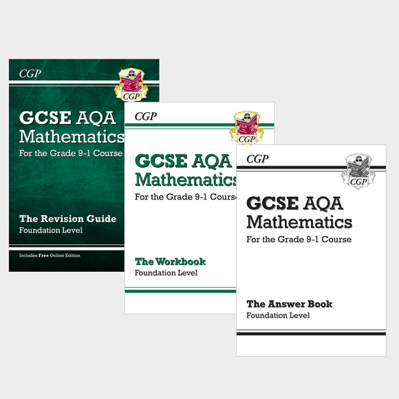 GCSE Maths AQA Revision Guide and Workbook Foundation Grade 9-1 Course CGP