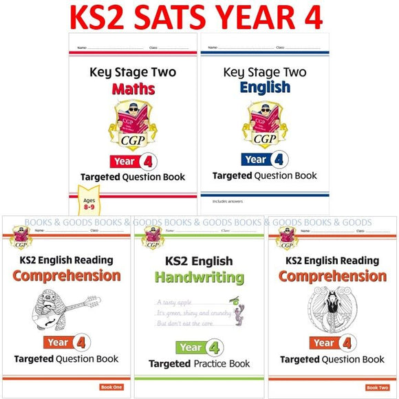 KS2 Year 4 Complete Targeted 5 Books Bundle Maths English Comprehension Writing