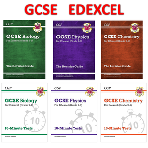 Edexcel GCSE Grade 9-1 Biology Chemistry Physics Revision Guides and Tests CGP