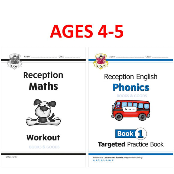 Ages 4-5 Reception Level Maths  and Phonics with Answer CGP