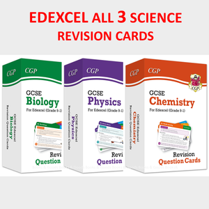 Edexcel 9-1 GCSE Science All 3 Revision Question Cards Years 10-11 CGP