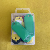 Key Tags Multi Colour Plastic Key Rings ID Tags Name Label Key Tag 10 Pack
