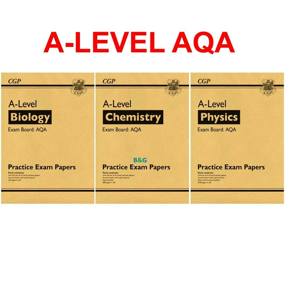 New A-Level Biology Physics and Chemistry AQA Practice Papers CGP
