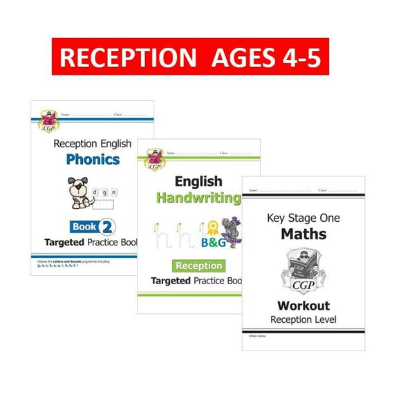 Reception Ages 4-5 Phonics Maths Handwriting CGP