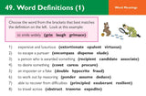 11 Plus Year 6 CEM Revision Question Cards Verbal Reasoning Vocabulary CGP