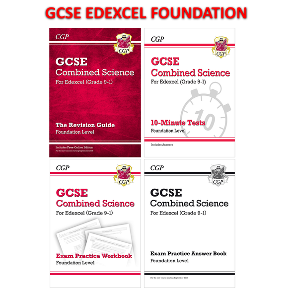 Edexcel Grade 9-1 GCSE Combined Science Foundation 3 Books and Answer Book CGP