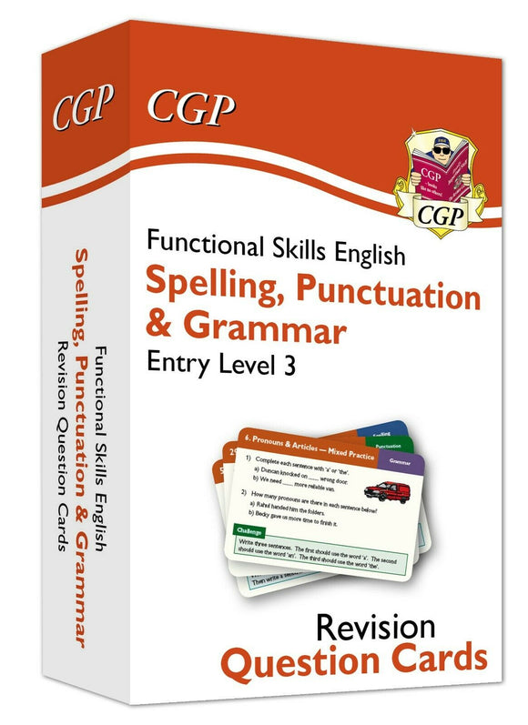 Functional Skills English Revision Cards Spelling, Punctuation & Grammar Level 3