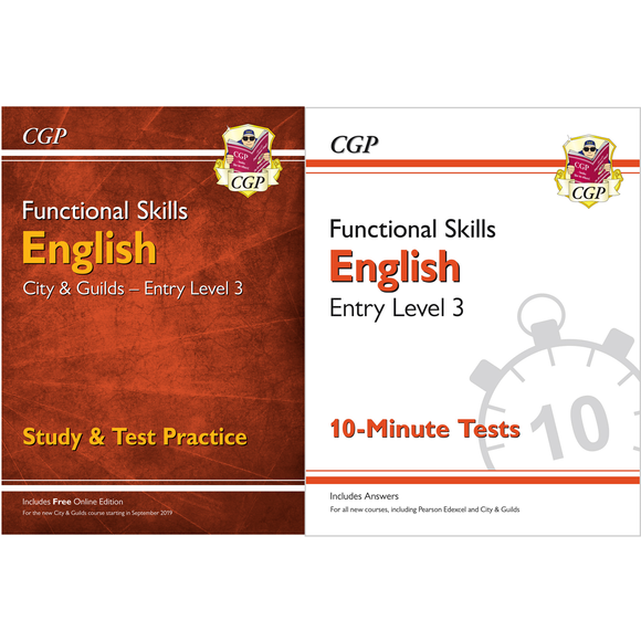 Functional Skills English City & Guilds Entry Level 3 - Study & 10 Minute Tests