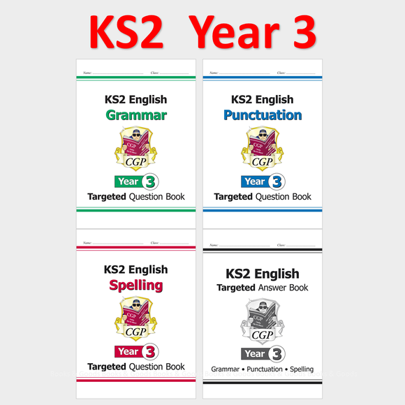 KS2 Year 3 English Targeted Question Book Grammar Punct Spelling with Answer CGP