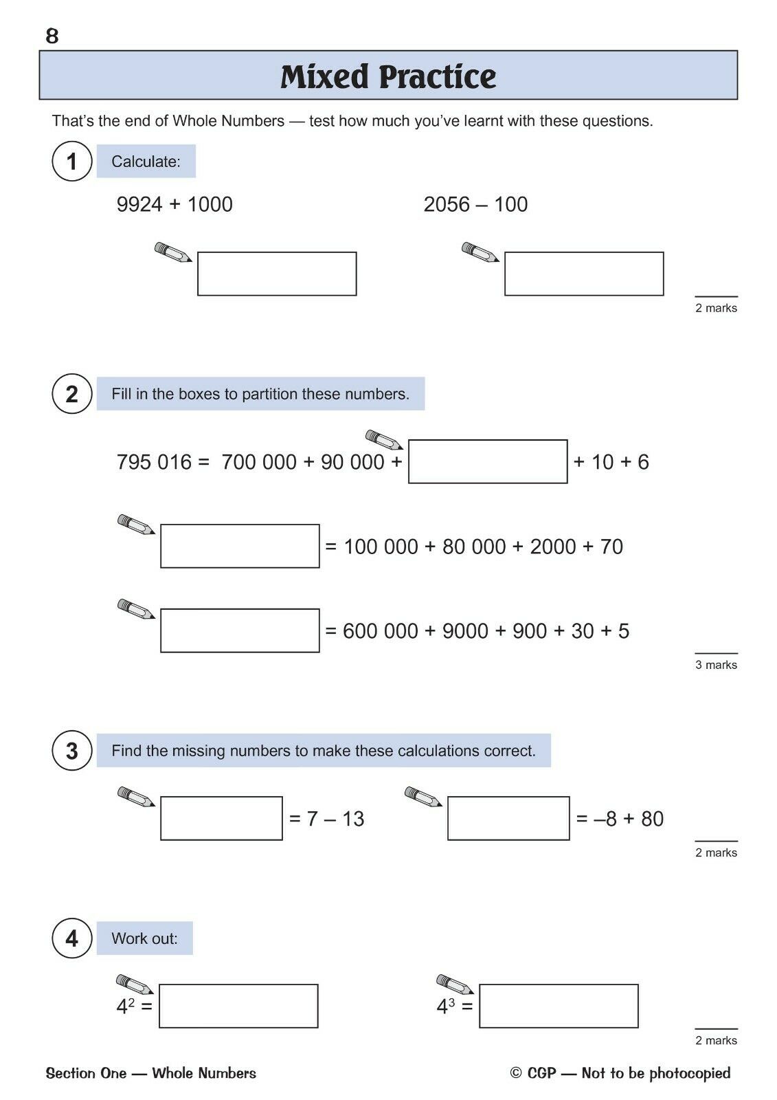 KS2 Maths Year 6 SATS Question Book Arithmetic With Answer CGP Books ks2-maths-year-6-sats-question-book-arithmetic-with-answer-cgp-books
