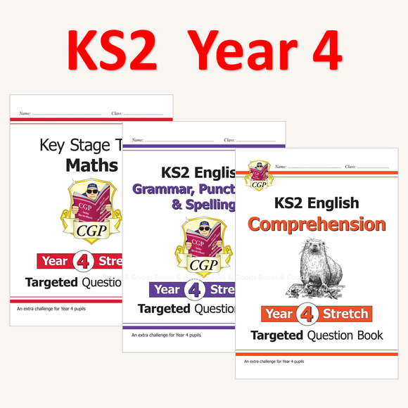 KS2 Year 4 Targeted Question Book Maths Grammar Comprehen and Answer Stretch CGP