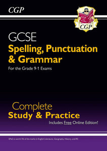 GCSE Grade 9-1 English Spelling Punctuation Grammar Complete Study & Practice