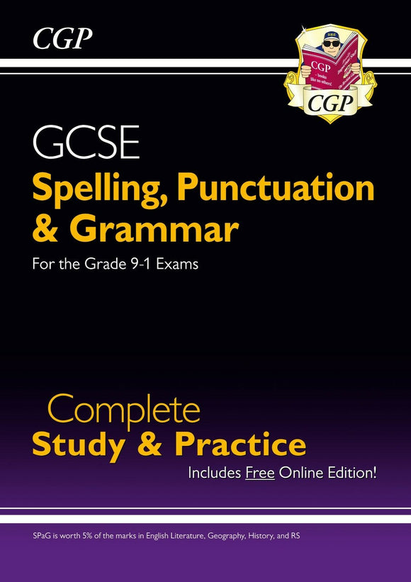 GCSE Grade 9-1 English Spelling Punctuation Grammar Complete Study & Practice
