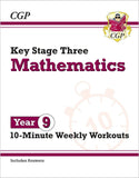 KS3 Year 9 Maths Student BooK Work Book & 10-Minute Weekly Workouts with Ans CGP