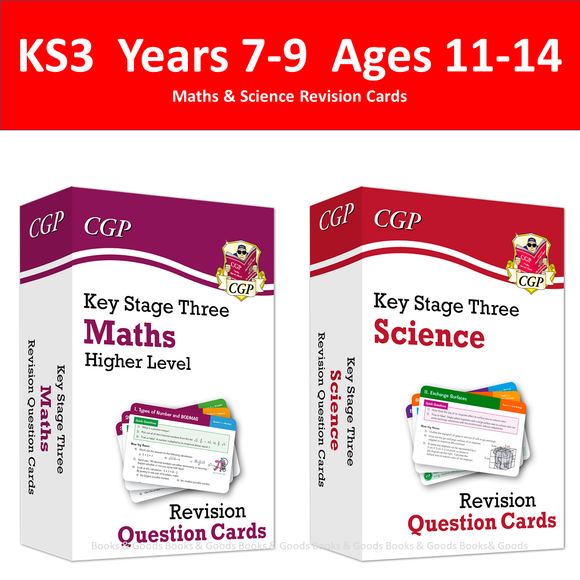 KS3 Years 7-9 Maths Higher Level and Science Revision Question Cards  CGP