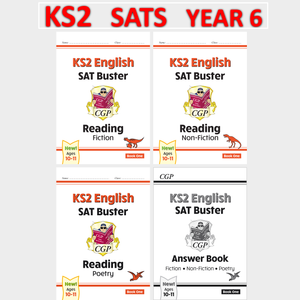 KS2 Year 6 English Reading SAT Buster Fiction Non Fiction Poetry Book 1 CGP