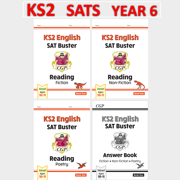 KS2 Year 6 English Reading SAT Buster Fiction Non Fiction Poetry Book 1 CGP