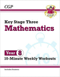 KS3 Year 8 Maths English and Science 5 Books Bundle with Answers CGP