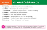 11 Plus Year 6 CEM Revision Question Cards Verbal Reasoning Vocabulary CGP