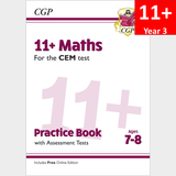 11 Plus Year 3 CEM Maths Practice Book and Assessment Tests with Answer CGP
