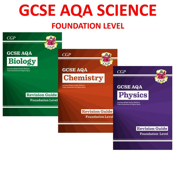 GCSE Grade 9-1 AQA Biology Physics and Chemistry Revision Guide Foundation CGP