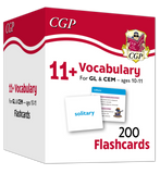 11 PLUS Year 6 CEM and GL Vocabulary Flashcards CGP