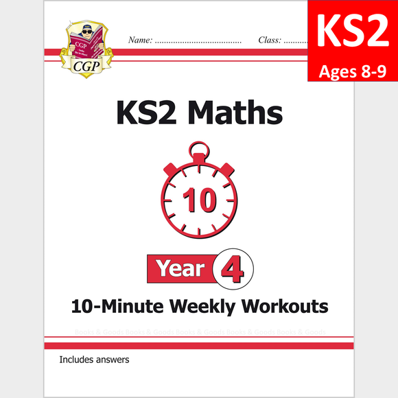 KS2 Year 4 Maths 10 Minute Weekly Workouts with Answer CGP
