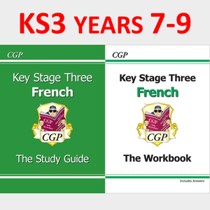 KS3 Years 7-9  French Study Guide and Workbook with Answer CGP