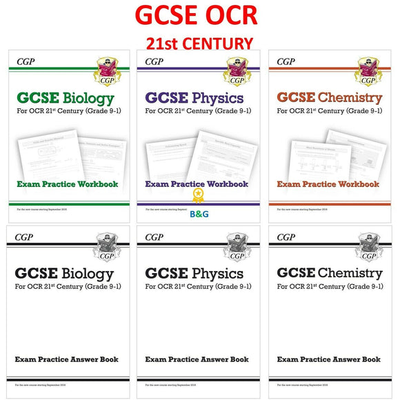 GCSE Biology Physics Chemistry OCR 21st Century Exam Practice Workbook & Answers
