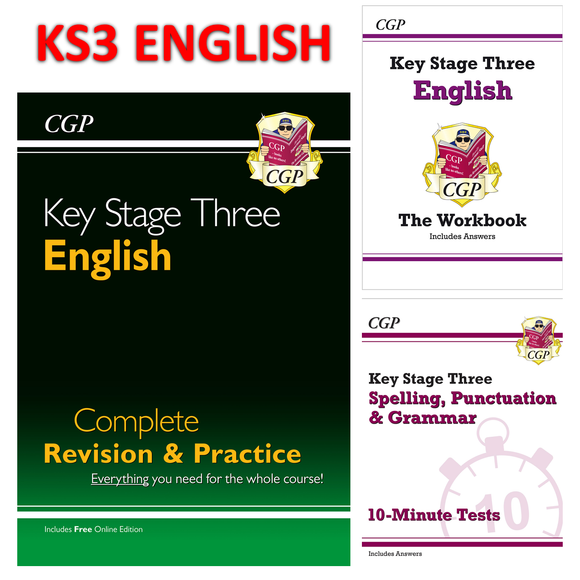 KS3 English Complete Revision and Practice - Workbook -10-Minute Tests CGP