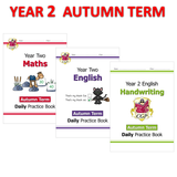 KS1 Year 2 Maths English and Handwriting Autumn Term Daily Practice Books CGP