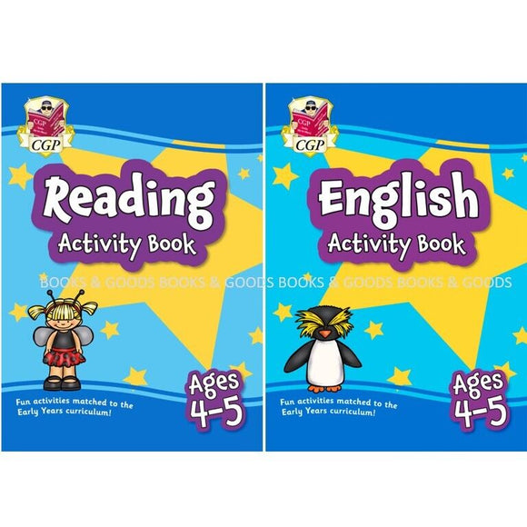 New Reception Ages 4-5 English and Reading  Activity Books Home Learning CGP