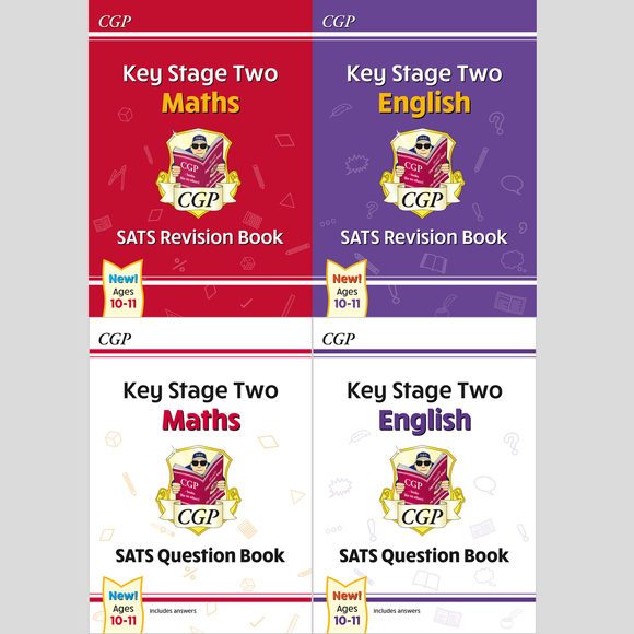 KS2 Year 6 SATS Essentials Study and Question 4 Books Bundle with Answer CGP