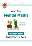KS2 Year 5 Mental Maths Daily Practice Book Autumn & Spring Term with Answer CGP