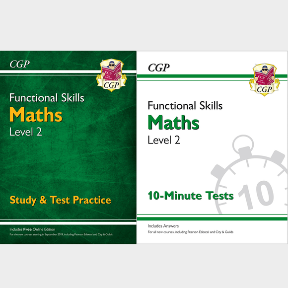 Functional Skills Maths Level 2 Study and Test with Answer CGP