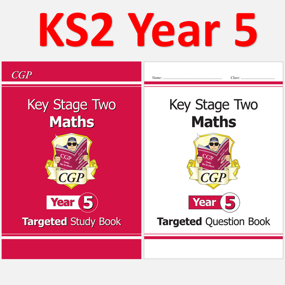 KS2 Year 5 Maths Targeted Study and Question Books with Answer CGP