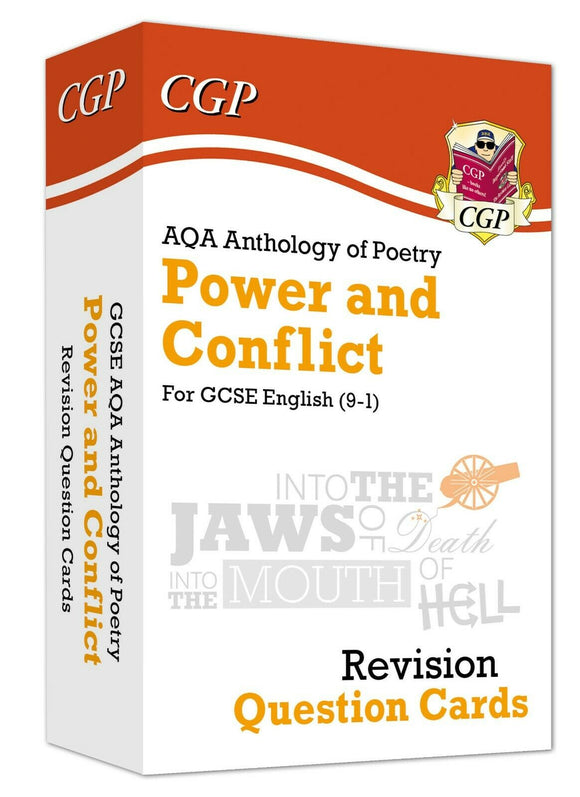 GCSE AQA Grade 9-1 Power & Conflict Poetry Anthology Revision Question Cards CGP