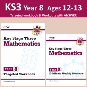 KS3 Maths Year 8 Targeted Workbook and Weekly Workouts with Answer CGP
