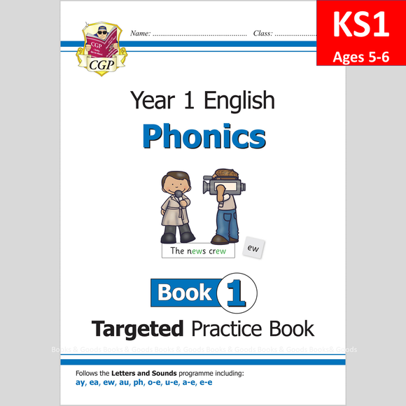 KS1 Year 1 English Targeted Practice Book Phonics  Book 1 Ages 5-6 CGP