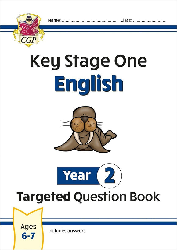 New KS1 English Year 2 Targeted Question Book with Answer Ages 6-7 CGP 2023