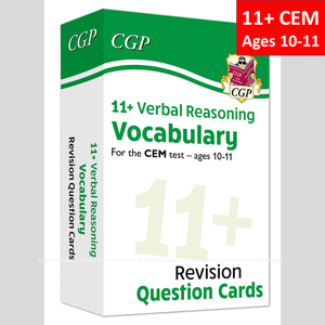 11 Plus Year 6 CEM Revision Question Cards Verbal Reasoning Vocabulary CGP