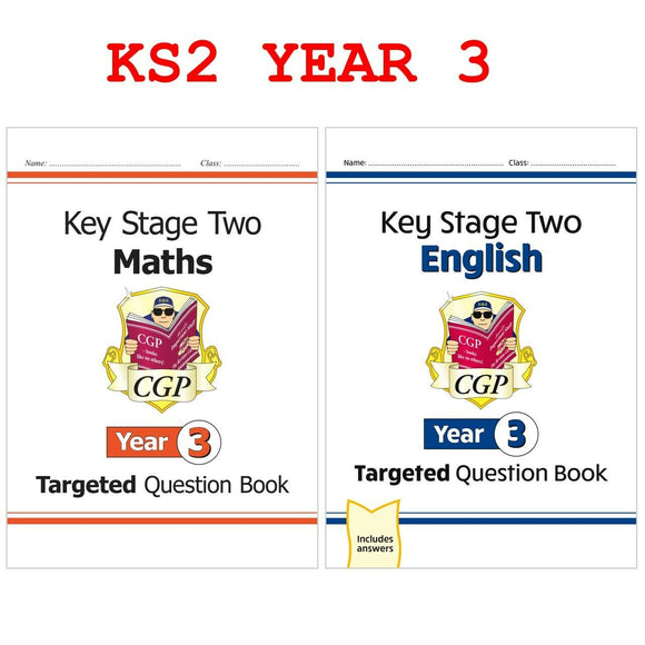 KS2 Year 3 Targeted Question Books Maths and English with Answer CGP