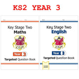KS2 Year 3 Targeted Question Books Maths and English with Answer CGP