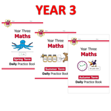 KS2 Year 3 Maths Daily Practice Books Spring Summer Autumn Term with Answer CGP