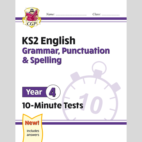 KS2 Year 4 English 10 Minute Tests Grammar Punctuation Spelling with Answer CGP